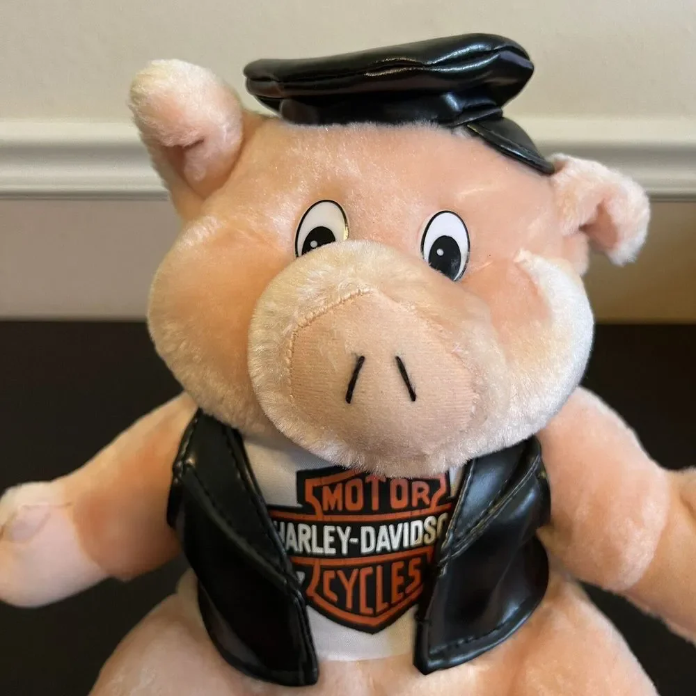 1993 Harley Davidson Plush Stuffed Hog Pig Animal Biker‎ 9